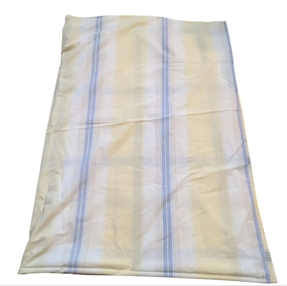 90s Eddie Bauer Duvet Cover Twin Plaid Yellow Blue White Cottagecore Preppy - Picture 4 of 7